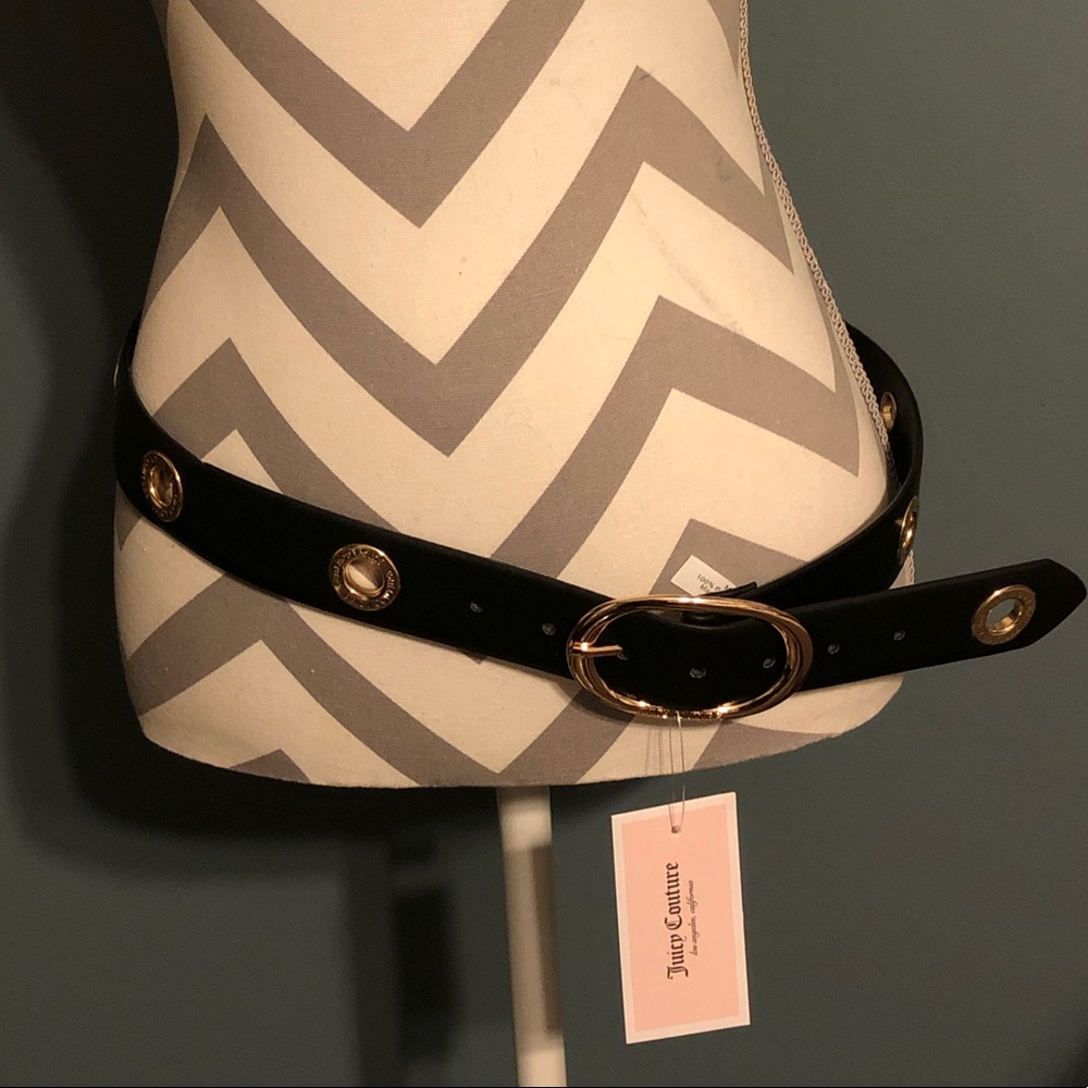 NWT•Juicy Couture Black Belt w/gt hardware/Logo
